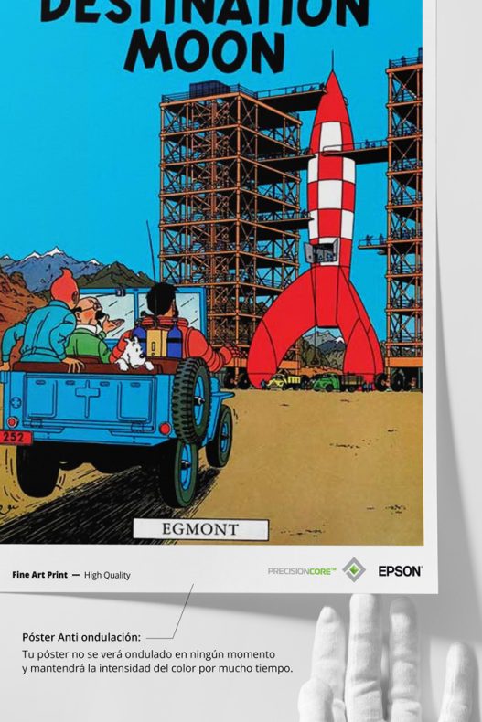 Cuadro Poster Tintin Destination Moon